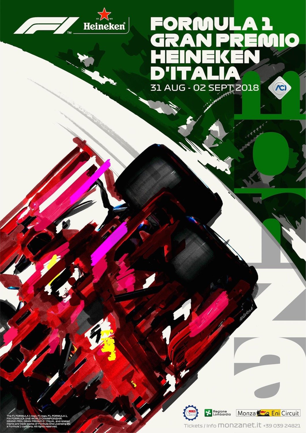 F Gp Italia Aldo Drudi Firma Il Poster Di Monza News