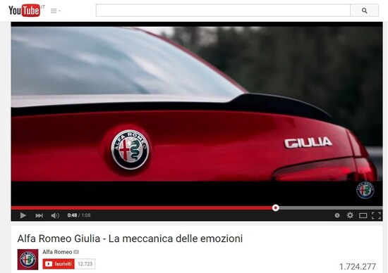Spot: Alfa Romeo Giulia e Porsche Le Mans 2015 i più gettonati su YouTube a giugno Spot: Alfa Romeo Giulia e Porsche Le Mans 2015 i più gettonati su YouTube a giugno