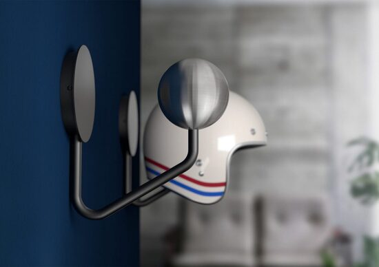 Halley Helmet Rack, il porta casco di design Halley Helmet Rack, il porta casco di design