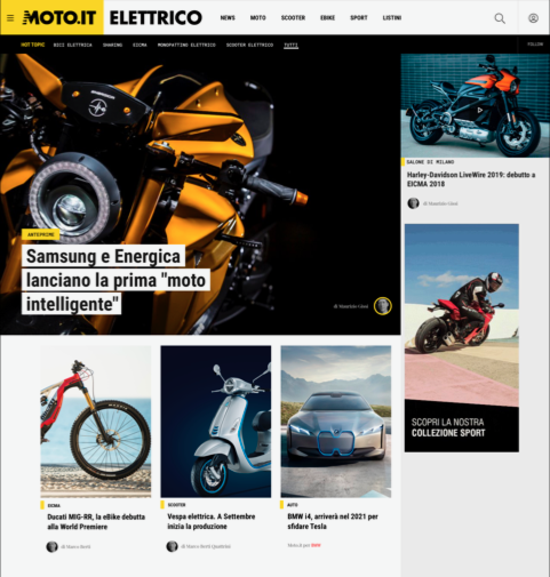A EICMA debutta Elettrico il nuovo canale di Moto.it A EICMA debutta Elettrico il nuovo canale di Moto.it