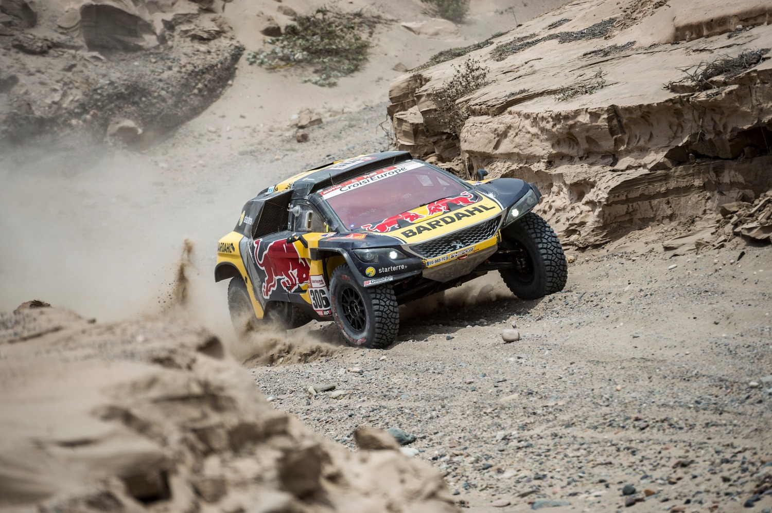 Dakar Perù 2019 Loeb-Peugeot. Non il giorno ideale per affrontare il Rally nel caos