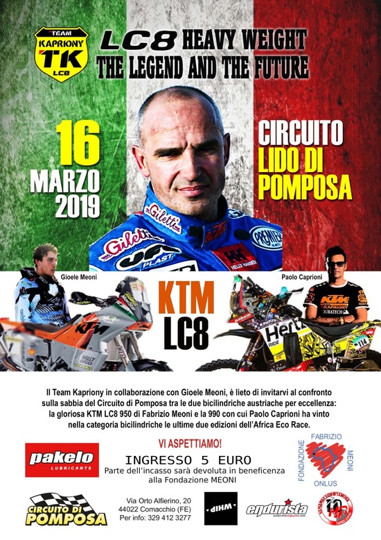 La KTM LC8 di Fabrizio Meoni a Pomposa La KTM LC8 di Fabrizio Meoni a Pomposa