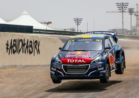 WRX 2019. Abu Dhabi. Prima vittoria per la Peugeot di Kevin Hansen WRX 2019. Abu Dhabi. Prima vittoria per la Peugeot di Kevin Hansen