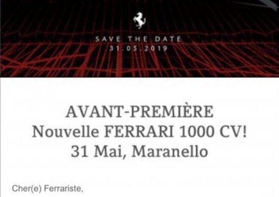 Ferrari, la nuova supercar ibrida ha 1.000 CV Ferrari, la nuova supercar ibrida ha 1.000 CV