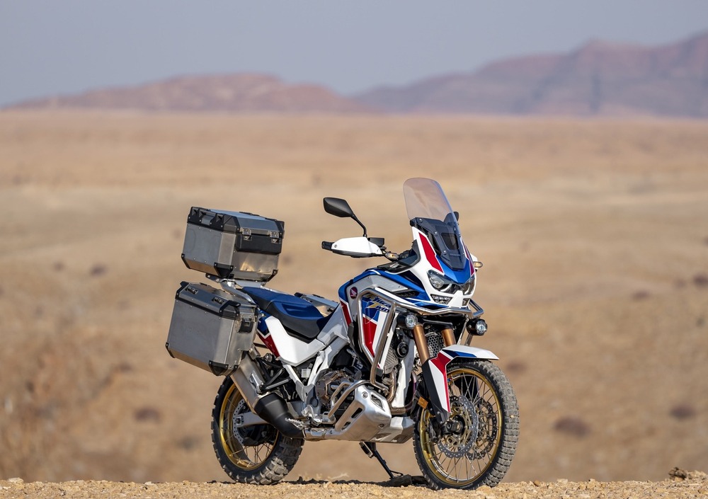 Protezione Tappo Benzina In Resina 3D Per Honda Africa Twin CRF 1100 L Adventure Sports (2024+) - Glare White Tricolor