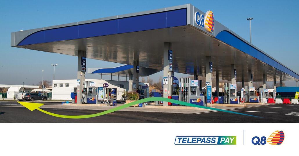 Telepass: si può pagare il rifornimento Q8 con l'app Pay