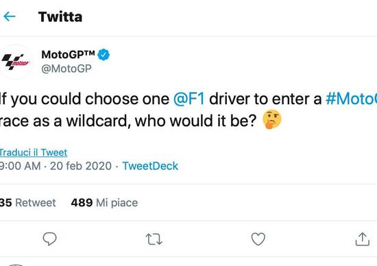 Un pilota di Formula 1 con la wildcard in MotoGP? Ecco chi vorrebbero i tifosi Un pilota di Formula 1 con la wildcard in MotoGP? Ecco chi vorrebbero i tifosi