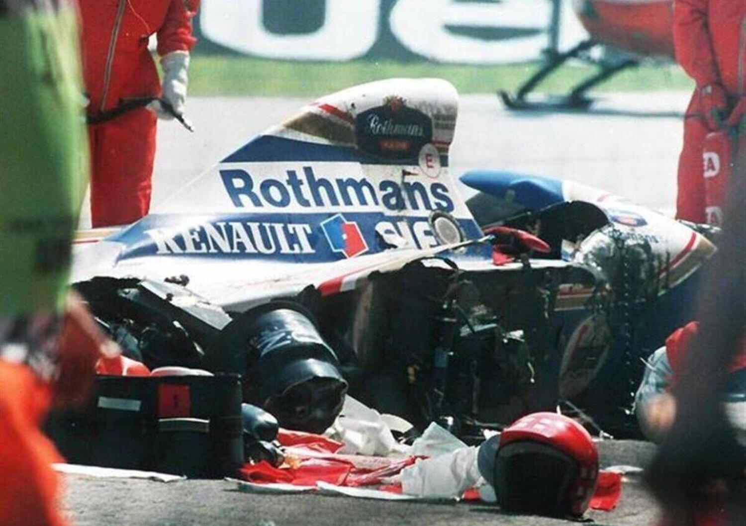 La Williams di Senna dopo lincidente