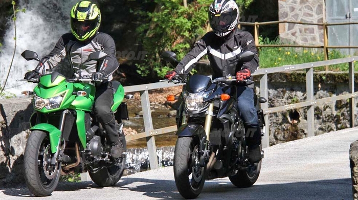 Kawasaki Z750 VS Suzuki GSR 750 - Prove - Moto.it