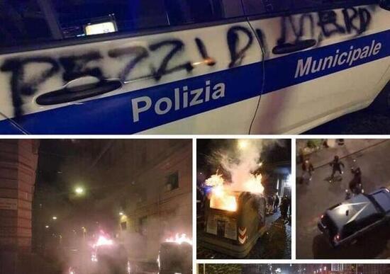 Guerriglia a Napoli, distrutte e imbrattate auto e camionette delle forze dell’ordine Guerriglia a Napoli, distrutte e imbrattate auto e camionette delle forze dell’ordine