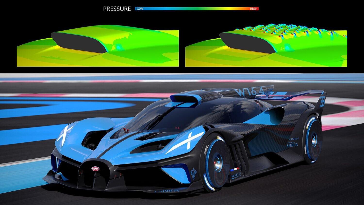 Bugatti Bolide: perché lo scoop ha quelle fossette e cosa c'entra una palla da golf