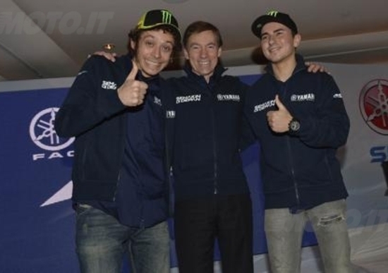 Rossi e Lorenzo compagni di squadra per la prima volta Rossi e Lorenzo compagni di squadra per la prima volta