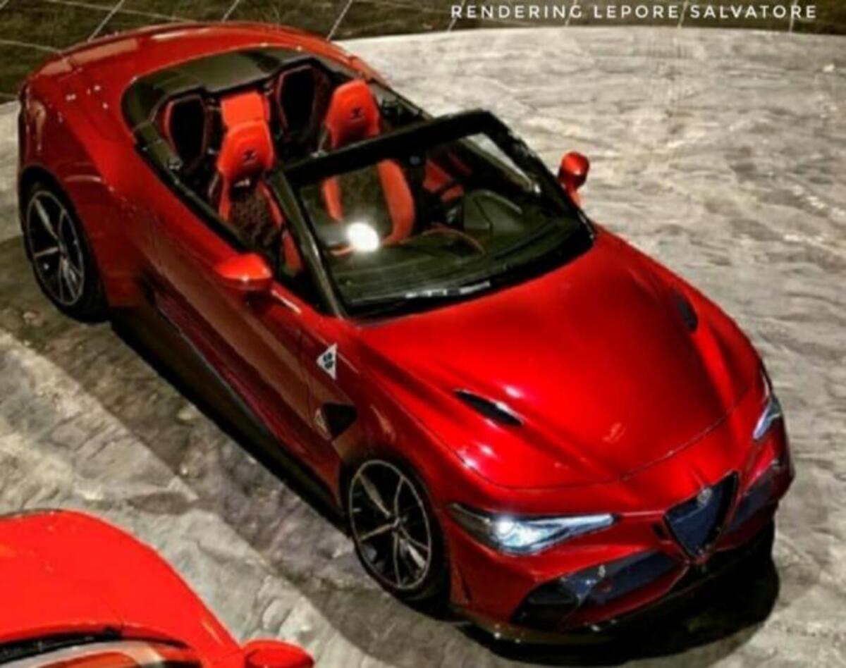 Alfa Romeo Giulia Cabrio Hybrid, La cattiva delle aperte plugin [render