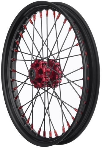 FEZ Ruota A Raggi Tuning 1.5 X 16 – Cerchio In Alluminio Anodizzato Nero E Raggi Inox Per Simson