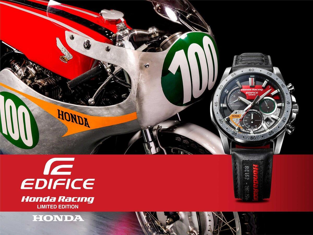 CASIO Edifice presenta il nuovo orologio dedicato alla Honda RC162 -  Accessori - Moto.it