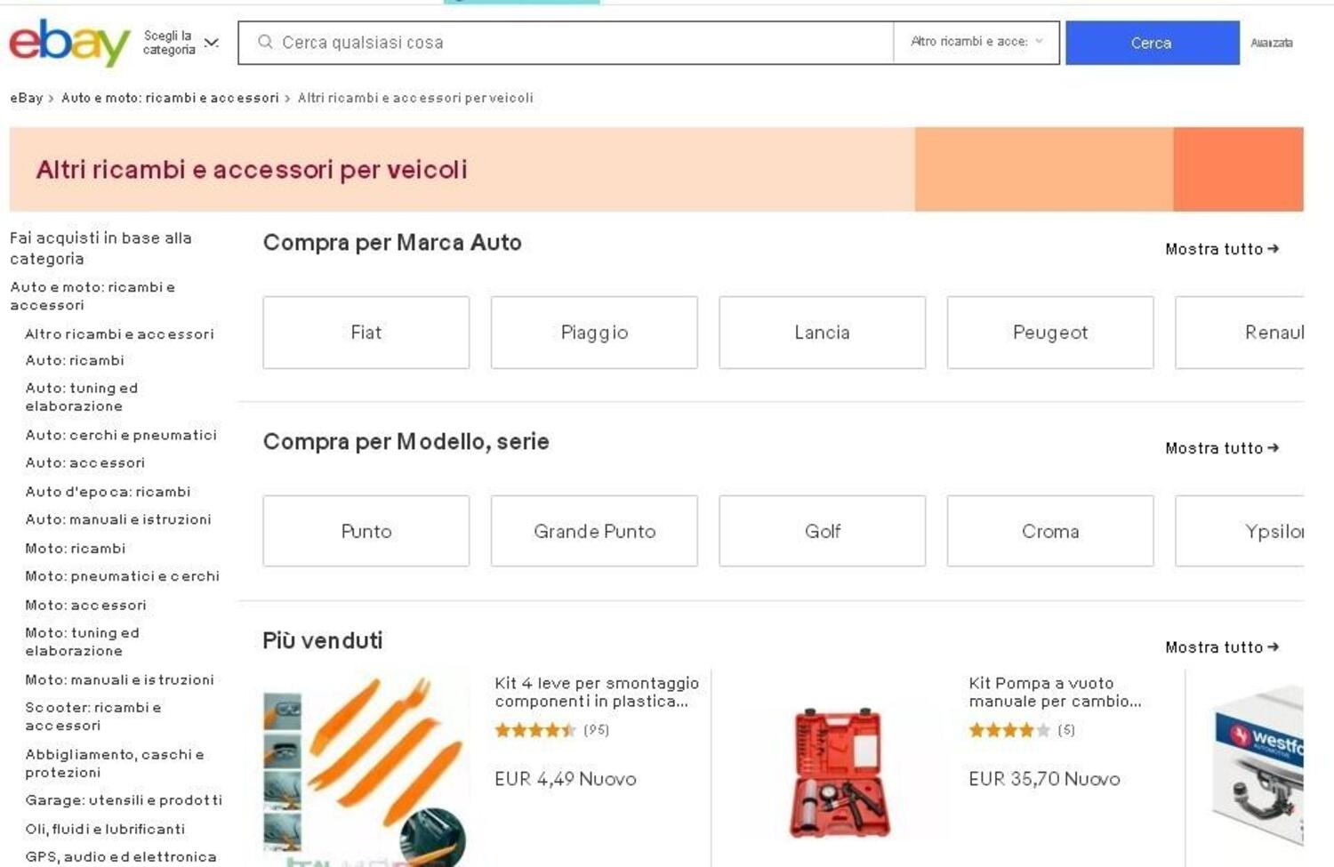 Le opportunità per l’auto su eBay: guida alla miglior fruizione del marketplace