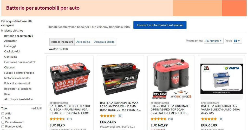 Guida all’acquisto: trovare la batteria giusta per la vostra auto grazie a eBay