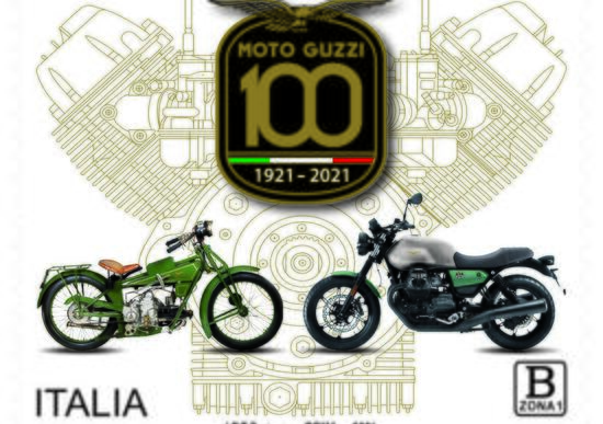 Moto Guzzi, un francobollo speciale per i cento anni dalla fondazione Moto Guzzi, un francobollo speciale per i cento anni dalla fondazione