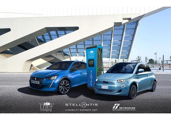 Parcheggio in zona stazione FS con punto ricarica auto (BEV PHEV): 600 colonnine Stellantis Metropark