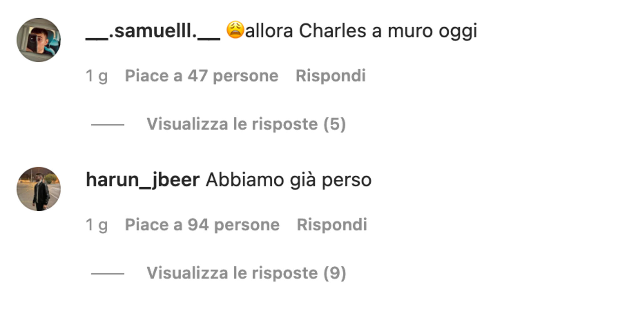 Alcuni dei messaggi omofobi sotto il post LGBTQ+ della Ferrari