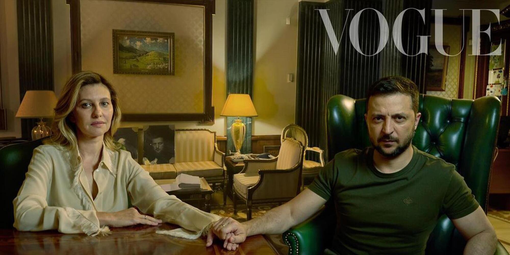 20220729 160155247 7770Volodymyr Zelens’kyj e la moglie Olena posano per Vogue