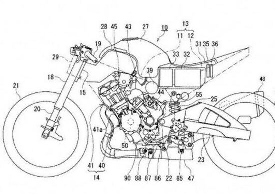 Suzuki brevetta una 4 cilindri ibrida e semiautomatica Suzuki brevetta una 4 cilindri ibrida e semiautomatica